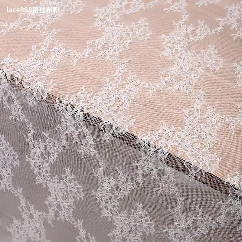 French high quality positioning lace fabric wedding dress fabric curtain fabric accessories 1.5 meters wide