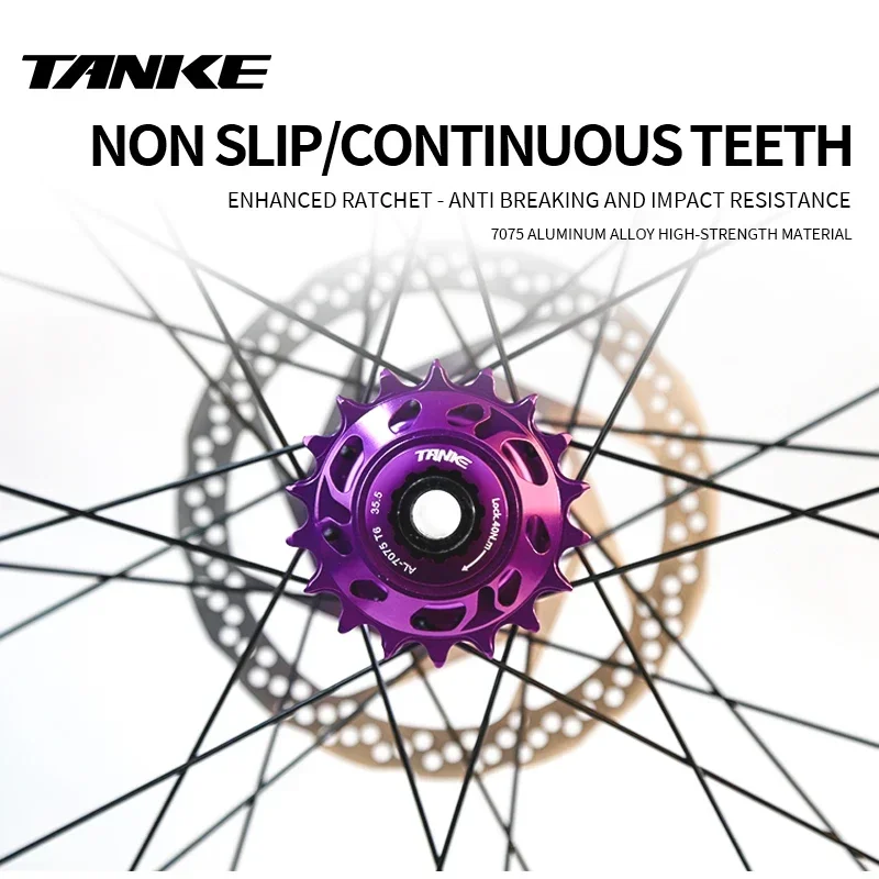 TANKE-Single Speed Flywheel Conversion Kit,18T,Cassette Cog,MTB Road Bike Sprocket for Freewheel Chain,7075 aluminum alloy CNC image 3
