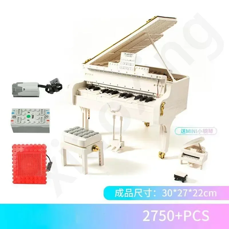 21323 Little Dreamer Different Series RC Electric Advanced Grand Piano Building Blocks Model Educational Toys Kids Birthday Gift