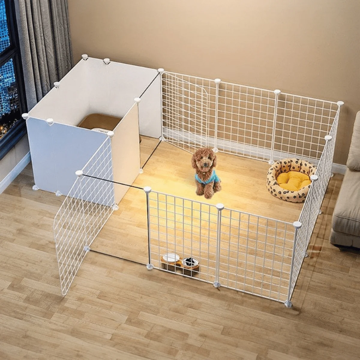 

Pet Fence Plastic Gate Barrier Indoor Space-Saving Cage Household Pet Divider for Small Dogs, Rabbits, Small Dogs, and Animal Enclosure