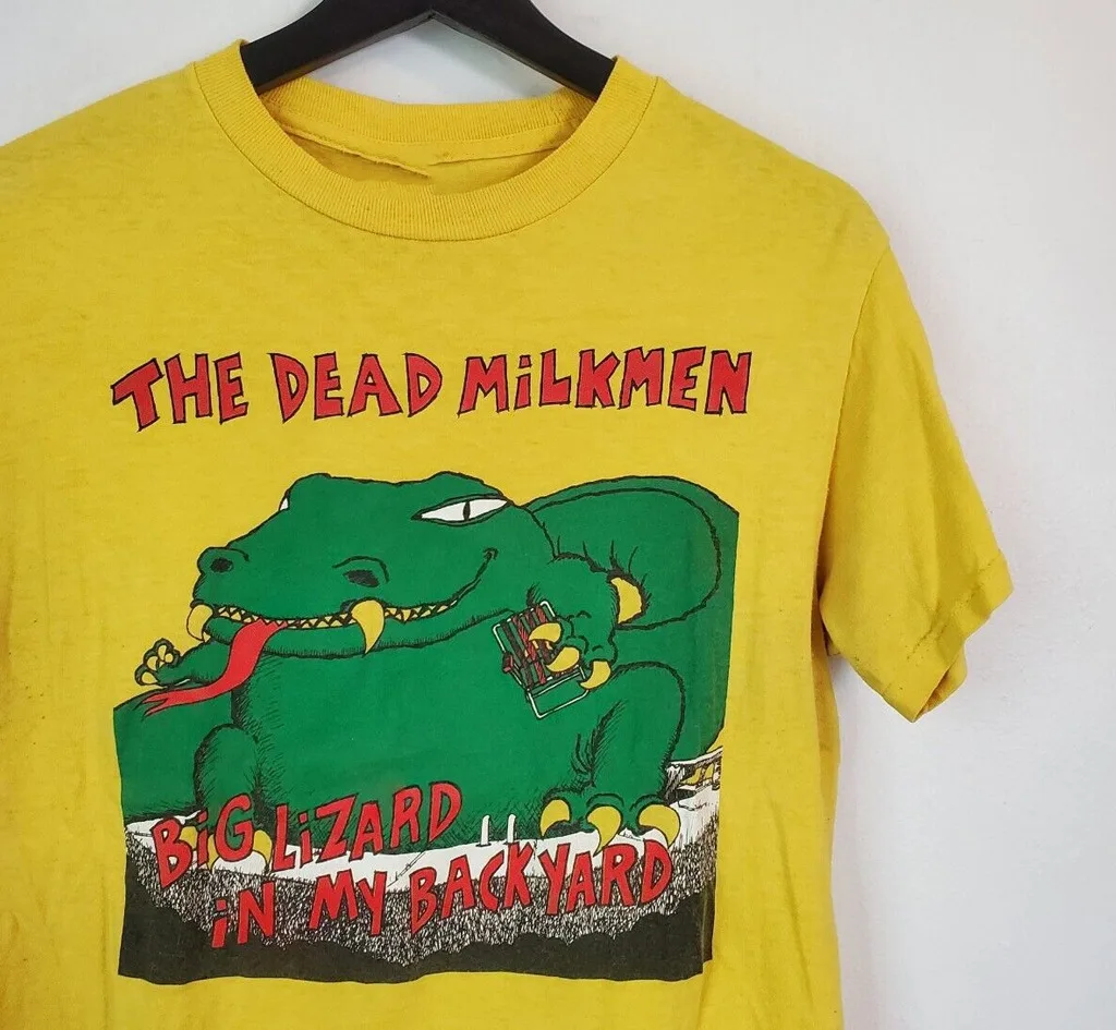 

Футболка с надписью «The Dead Milkmen», желтая футболка унисекс от S до 5Xl 1F375