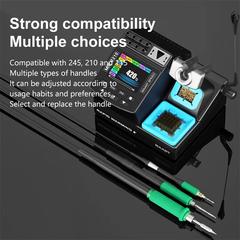 

MaAnt C210 200W Smart Welding Station 3-Channel Memory with Color Screen Auto-Hibernation 210 245 115Handle Rework Station