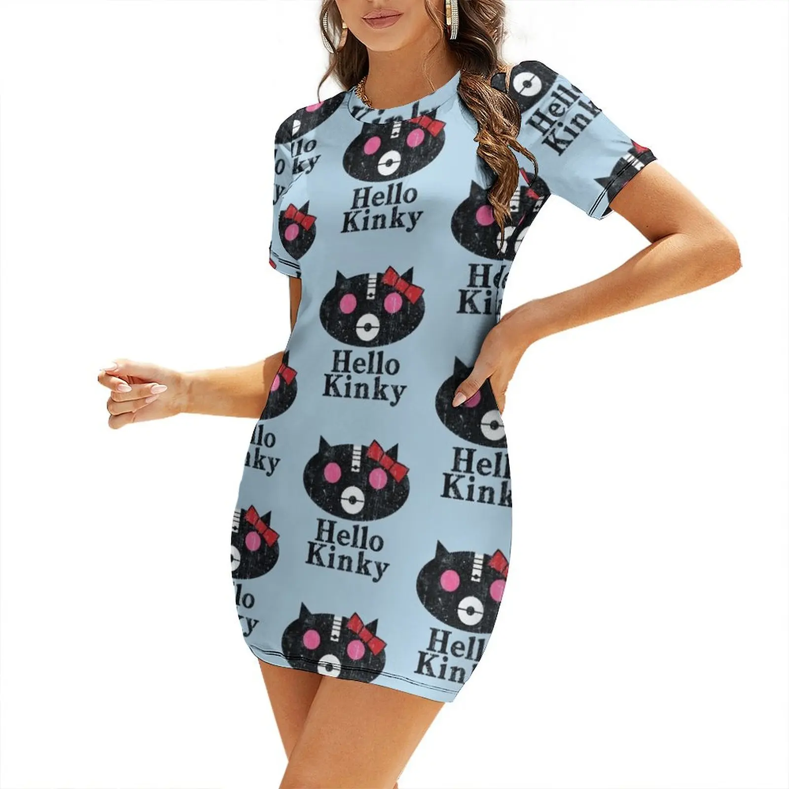 

Hello Kinky Short-Sleeved Dress elegant party dresses for women 2025 summer dresses women 2025 Dress
