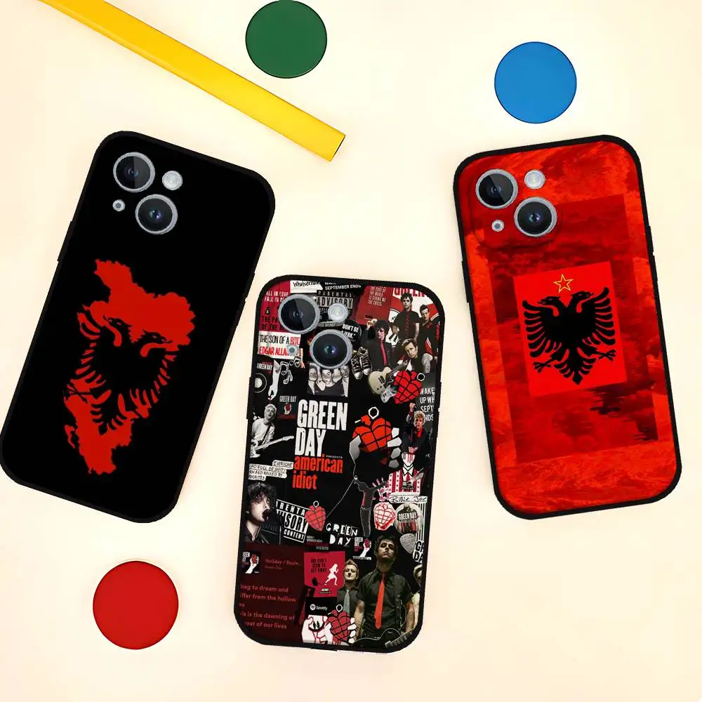 A- Albania F-Flag Phone Case Soft TPU Skin-Friendly For IPhone 17/16/15/14/13/12/11 Series: PRO, MAX, PLUS ,Mini #3