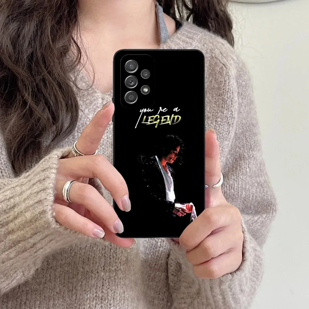 Singer M-Michael J-Jackson Phone Case For Samsung S24,23,22,30,21,10,9,Ultra,Plus,Lite,FE,5G Black Soft Case