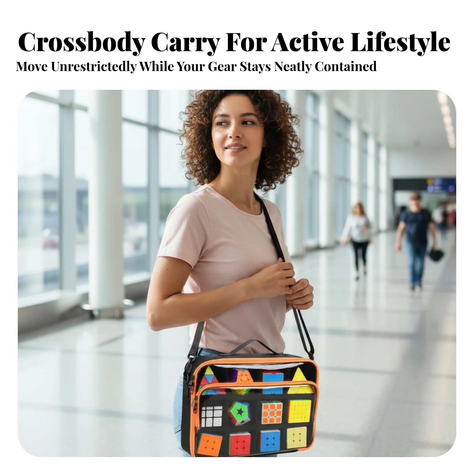 Cube Storage Bag Portable Speed Cube Carrying Case Structured Safekeeping for Speedcubers, Competitions
