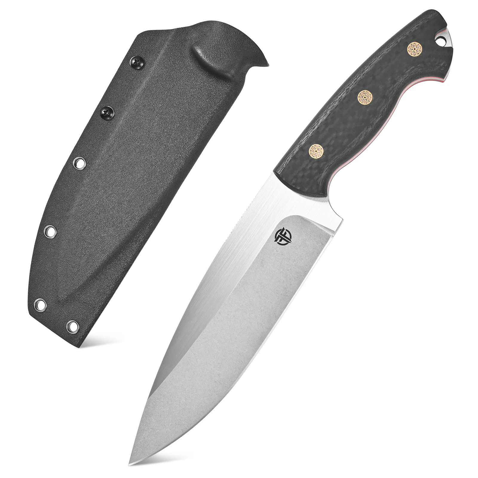 Bushcraft Knife Fixed - Eafengrow FF128 Vast mes AUS-10 stalen