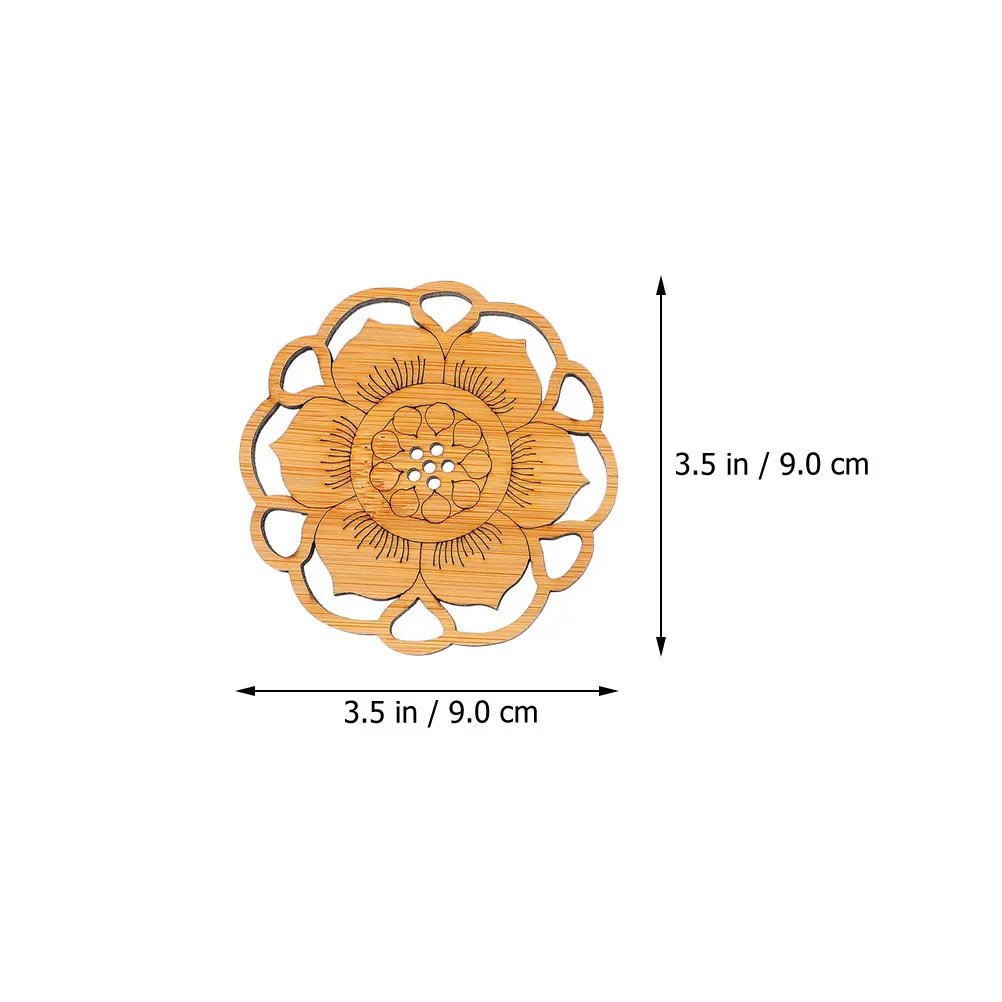 

4pcs Mats Lotus Coaster For Home shaped Home Office Practical Cup Pad Tableware Pad Lotus Shaped Coaster Household