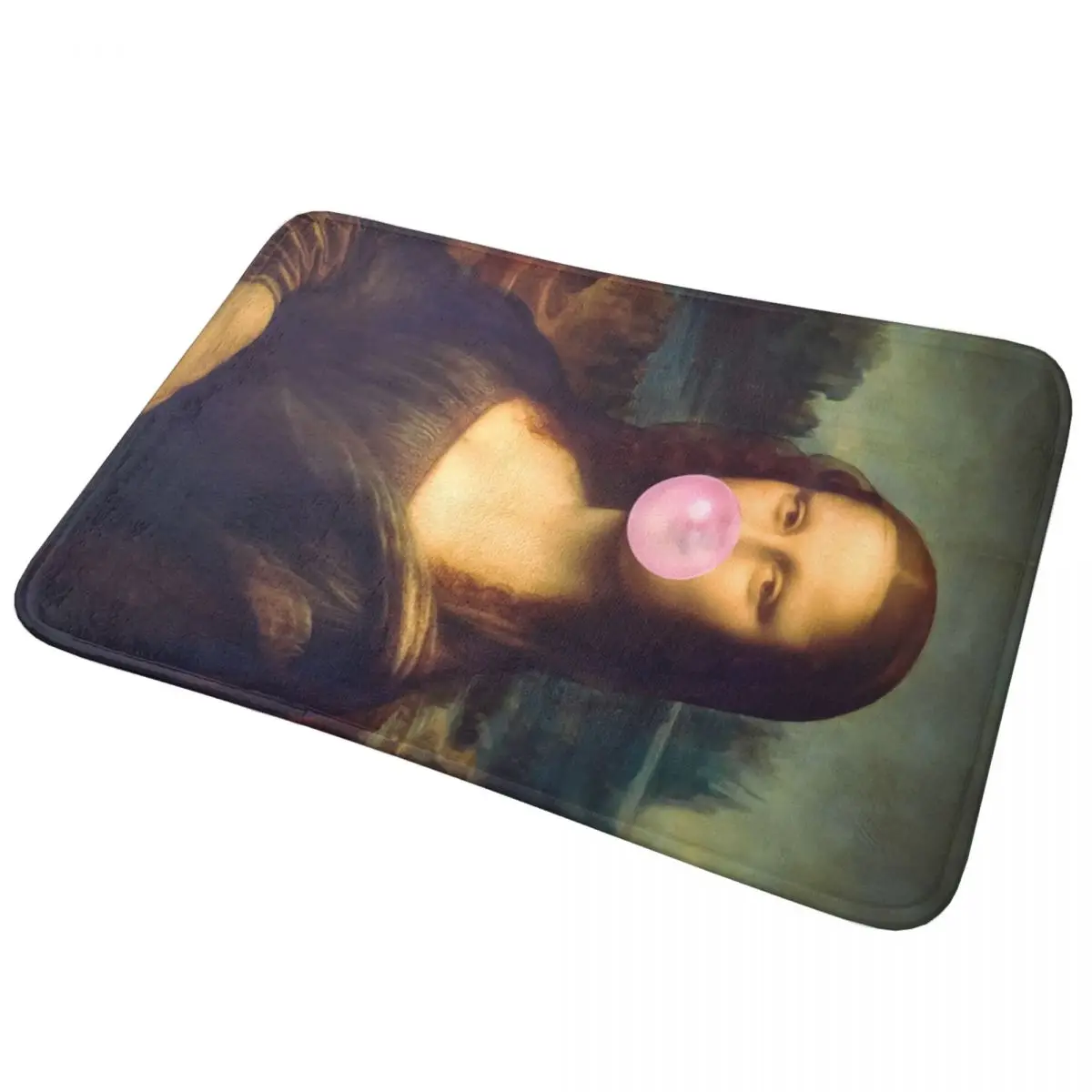 

Mona Lisa Graffiti Pop Painting Modern Portrait ModernAnti-slip Doormat Floor Mat Carpet Rug for Kitchen Entrance Footpad Mats