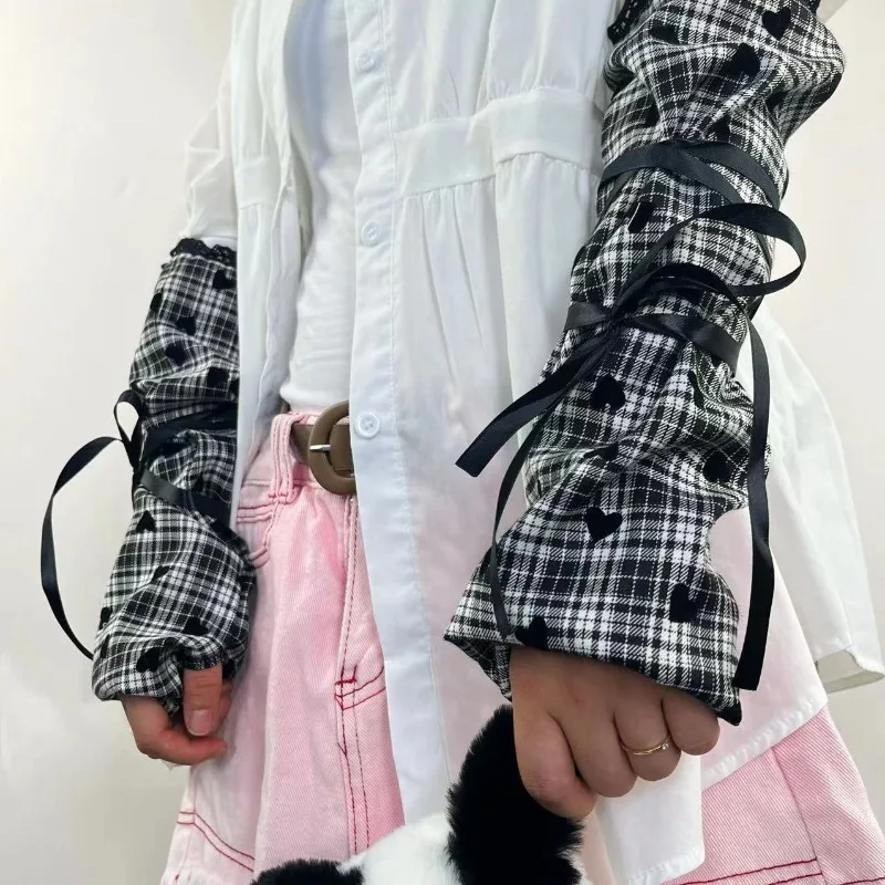 accessoires-gothiques-y2k-pour-filles-branchees-du-millenaire-manchons-a-carreaux-jk-bracelet-accessoires-de-danse-cos-manchons-de-protection-solaire