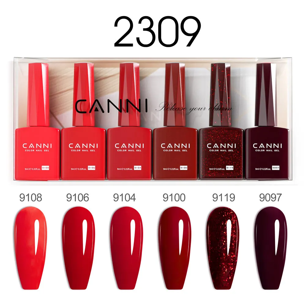 CANNI HEMA FREE Nail Gel Polish Set New Arrival VIP Kit Gorgeous Color Semi Permanent Full Coverage Soak off UVLED Gel Varnish