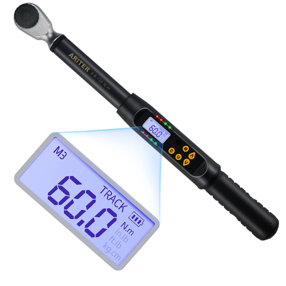 Imagem -06 - Ariter-ajustável Torque Digital Wrench Alta Precisão Repair Tool Key Professional Data Save Bike Car Bicycle 2