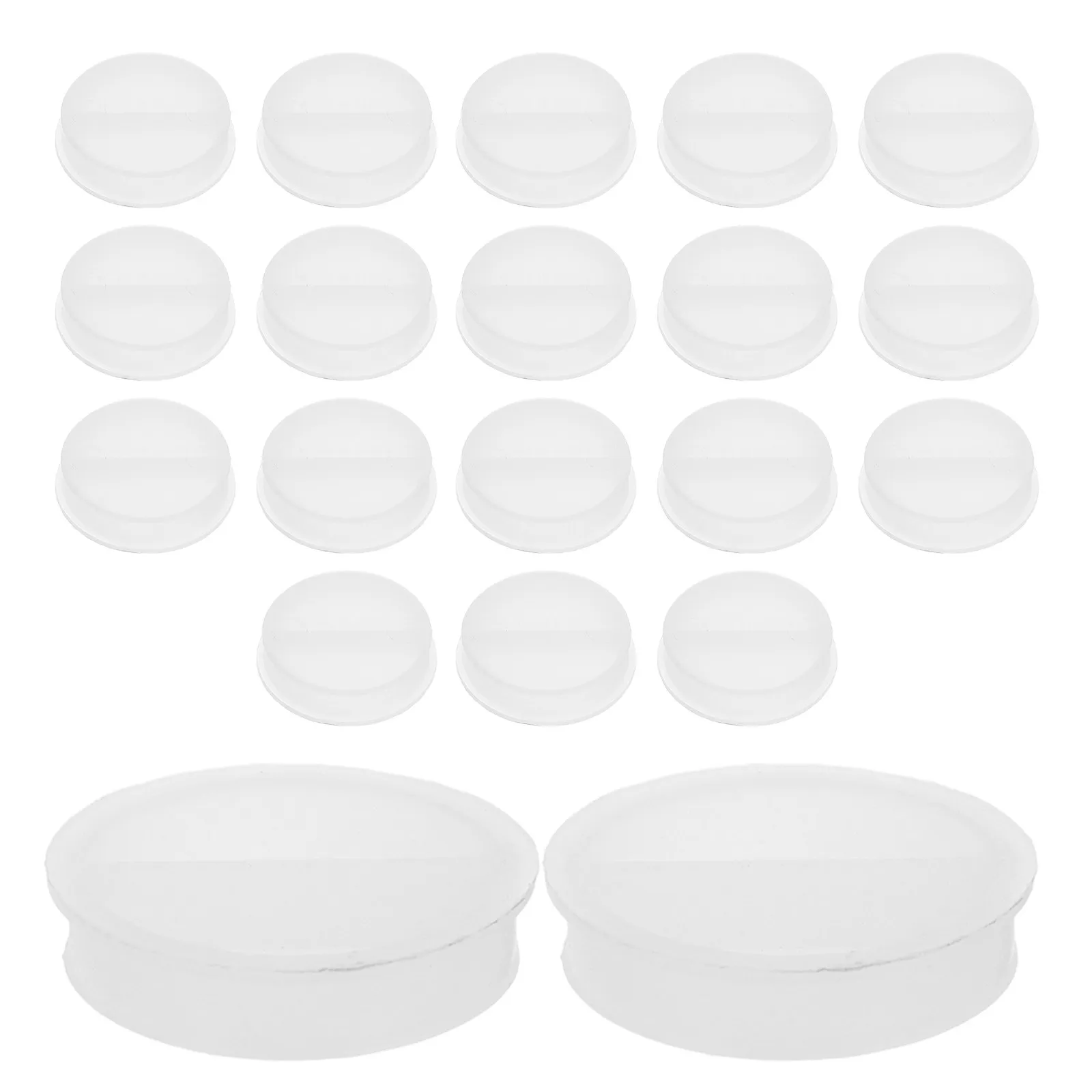 

20 шт. Прозрачные круглые заглушки для копилок 27 мм, с замком-фиксатором, пылезащитные, для замены в копилках для денег