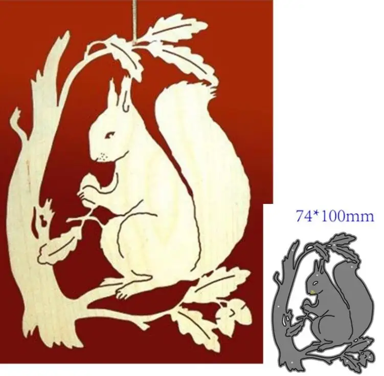 

Squirrel Animal metal cutting dies cut die mold Scrapbook paper craft knife mould blade punch stencils dies 1PCS