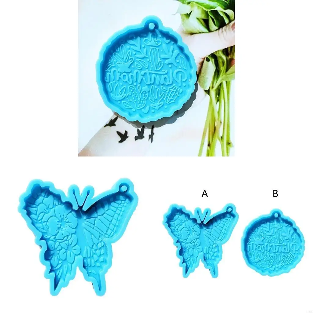R3MC for Butterfly Resin Mold Silicone Keychain Mold Pendant Epoxy Casting Mould