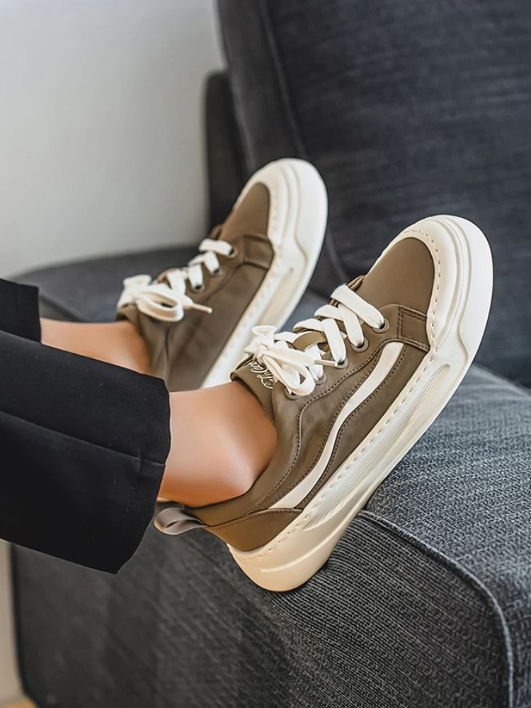 

Мужская повседневная обувь, массивные офисные кроссовки в корейском стиле, дизайнерские роскошные классические оригинальные походные предложения, легкая мужская обувь в стиле ретро