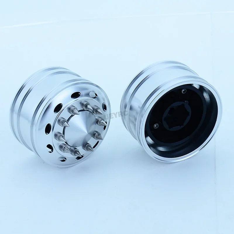 2pcs Metal Drive Wheel Wide Hub Rim for 1/14 Tamiya RC Dump Truck SCANIA 770S R620 VOLVO BENZ Arocs MAN TGX LESU Car Accessories