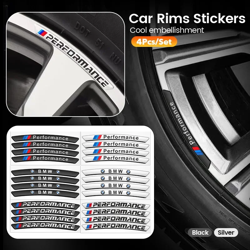 4PCS Rim Eyebrow Stickers For for BMW E39 E46 E90 E60 F10 F11 F20 F30 F34 F01 G20 G21 G31 G38 G60 Z4 X1 X3 X5 M1 M2 M3 M4 M5 M6