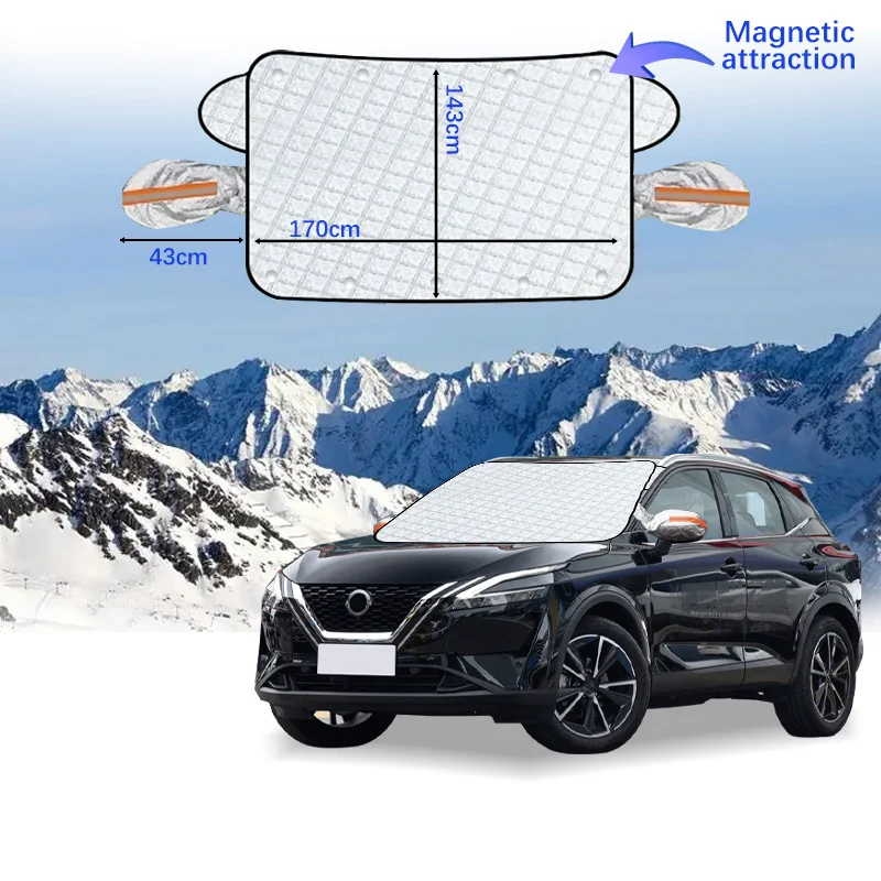 

Car Windshield Cover Magnet Winter Window Snow Shield Anti Frost Auto Front Window Snow Cover For Nissan Qashqai