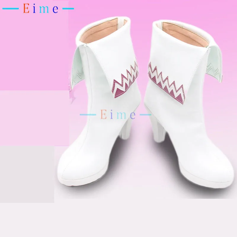 Fina Cosplay Shoes Game Cosplay Props Anime Accessories White High Heels Boots Halloween Carnival Shoes Big Size Custom Made