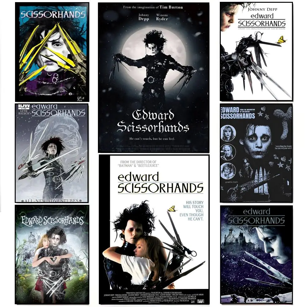 E-Edward S-Scissorhands Poster Poster HD Wasserdichter Wandaufkleber Bar Wohnzimmer Dekor Geschenk