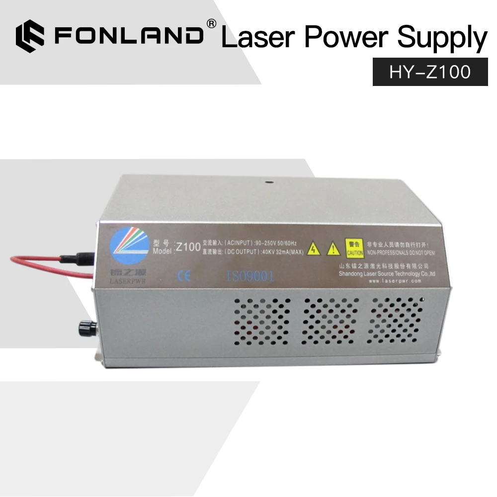 Источник питания для лазера Fonland HY-Z100 100W CO2 серии Z с кабелем AC90-250V