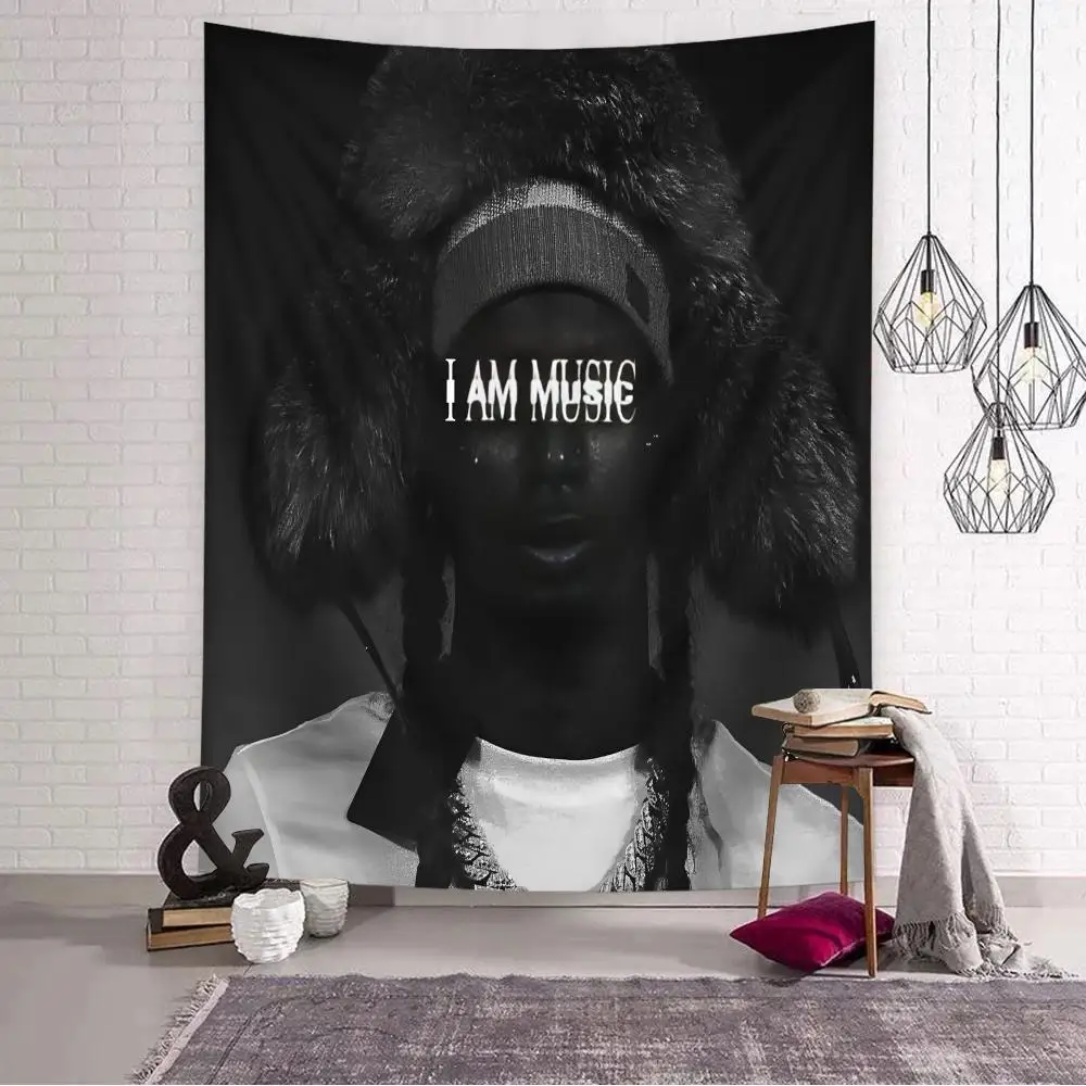 P-Playboi I Am Music Carti Die Lit Tapestry Microfiber Background Art Decor For Bedroom Bar Garden Outdoor Festival Wall Decor