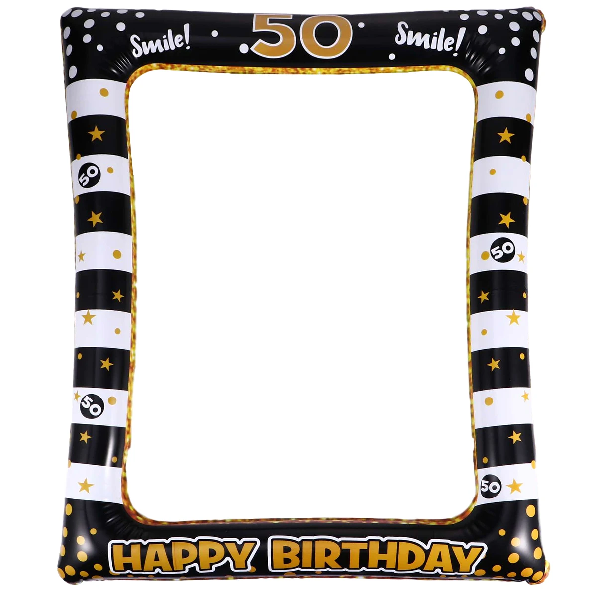 1pc Inflatable Photo Frame Birthday Party Supplies PVC Material Lightweight Kids Size Festive Props Photobooth Selfie Decoration
