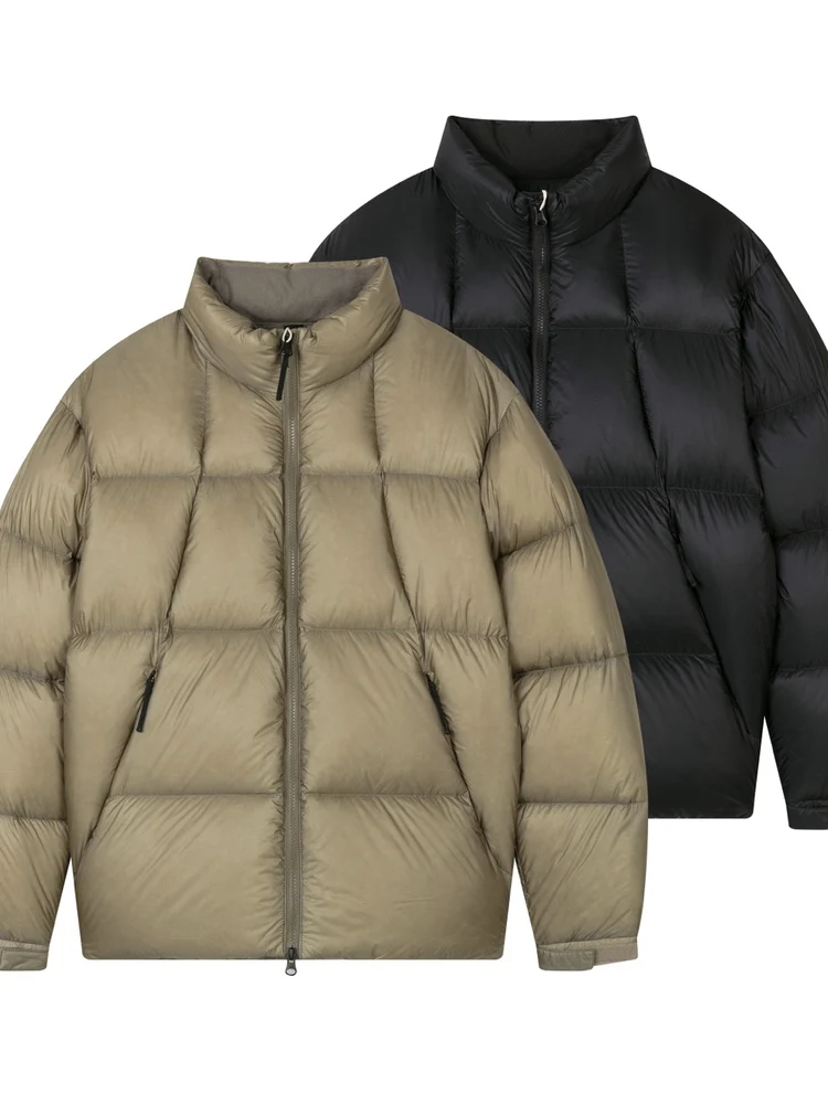 Outdoor ultra-light and warm waterproof gram-light 90 white goose down straight-charging stand-up collar bread down jacket
