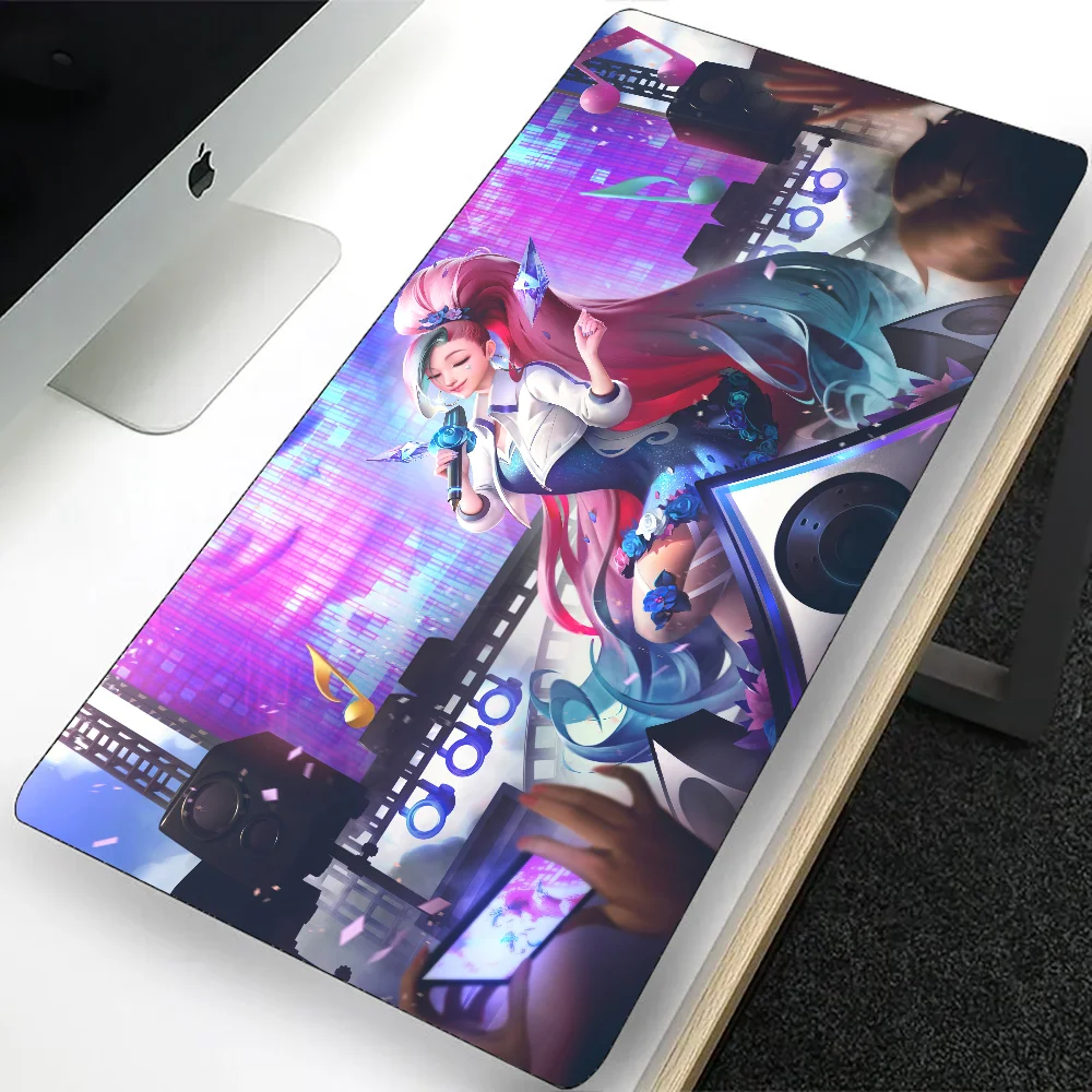 League of Legends Seraphine Large Gaming Mouse Pad Computer Mousepad PC Gamer Laptop Mouse Mat XXL Office Keyboard Mat Desk Pad