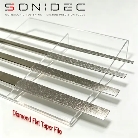 1pcs Ultra Thin Flat Taper Diamond File CF400 Shaped Deburring Files Hand Tool Wholesale Mold Trimming Removal Fire Pattern