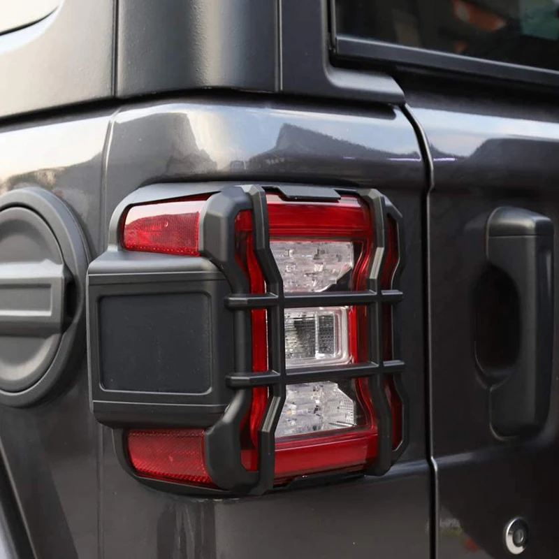 Light Guards For Rear Taillights (Tail Light) Covers Protector For 2018 2019 2020 Jeep Wrangler JL JLU Rubicon Sport Sahara