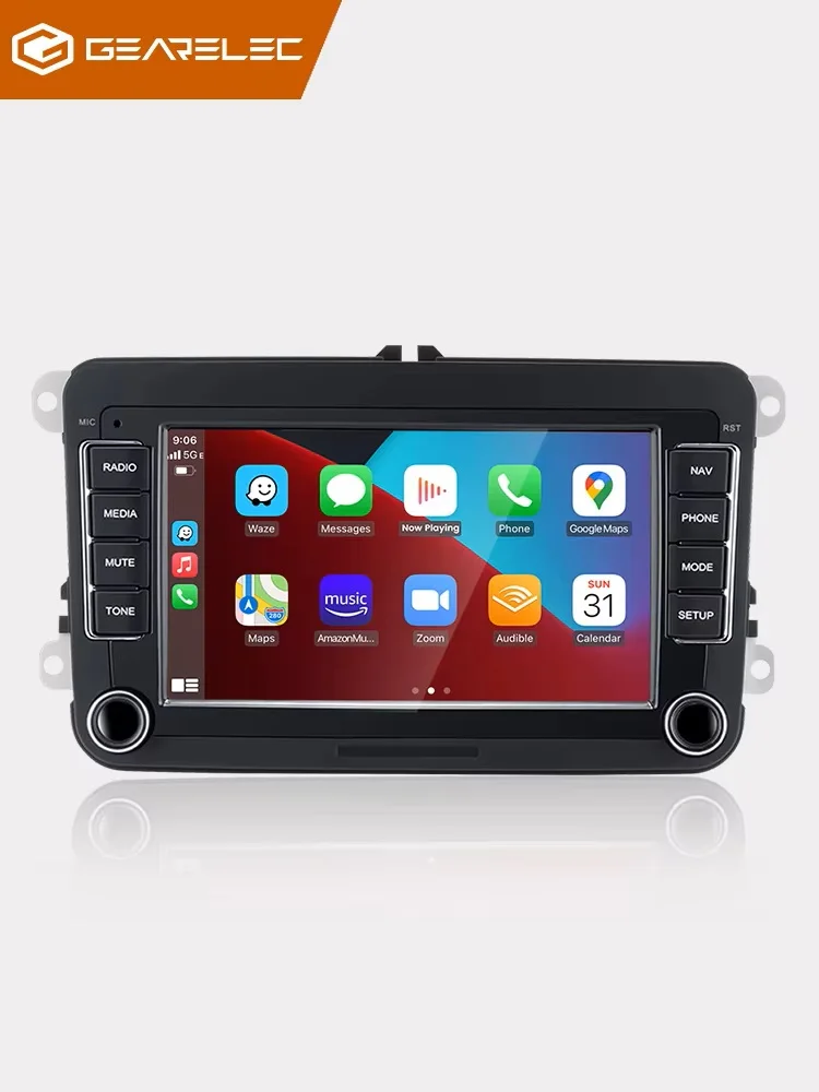 2 Din Android Autoradio Multimedia Speler GPS WiFi Carplay Voor VW Volkswagen Skoda Octavia golf 5 6 touran passat B6 polo Jetta - afbeelding 2