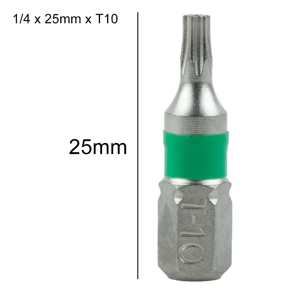 4Pcs 25mm T6-T40 Magnetic Torx Screwdriver Bits Set Electric Screwdriver Head T6/T8/T9/T10/T15/T20/T25/T27/T30/T35/T40 Hand Tool