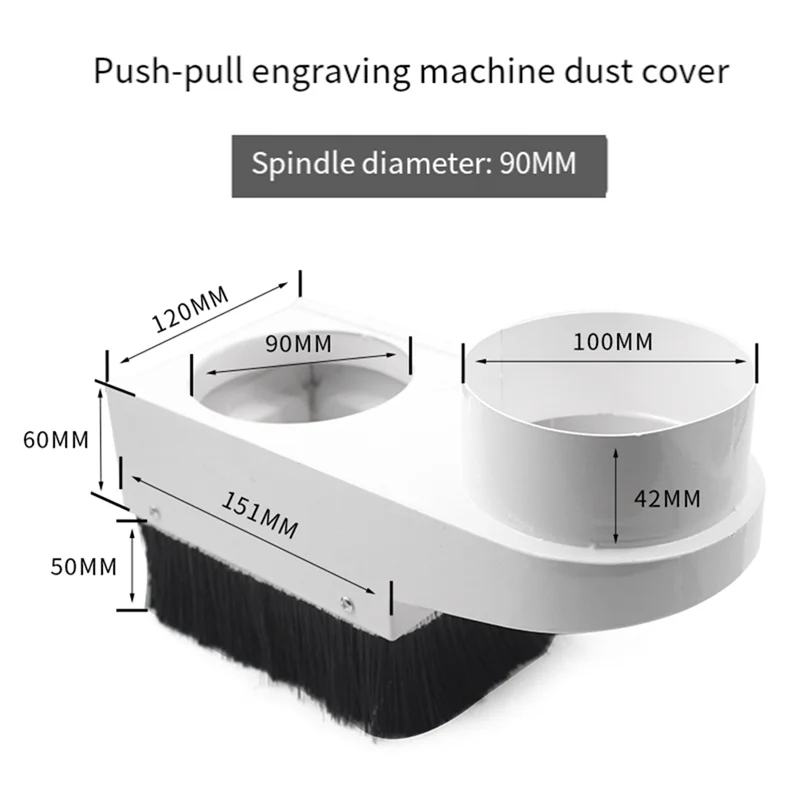 CNC Router Stofafscheider Schoen Graveermachine Spindel Cover Diameter 85mm Houtbewerking Borstel Cleaner Gereedschap (Nextcard)