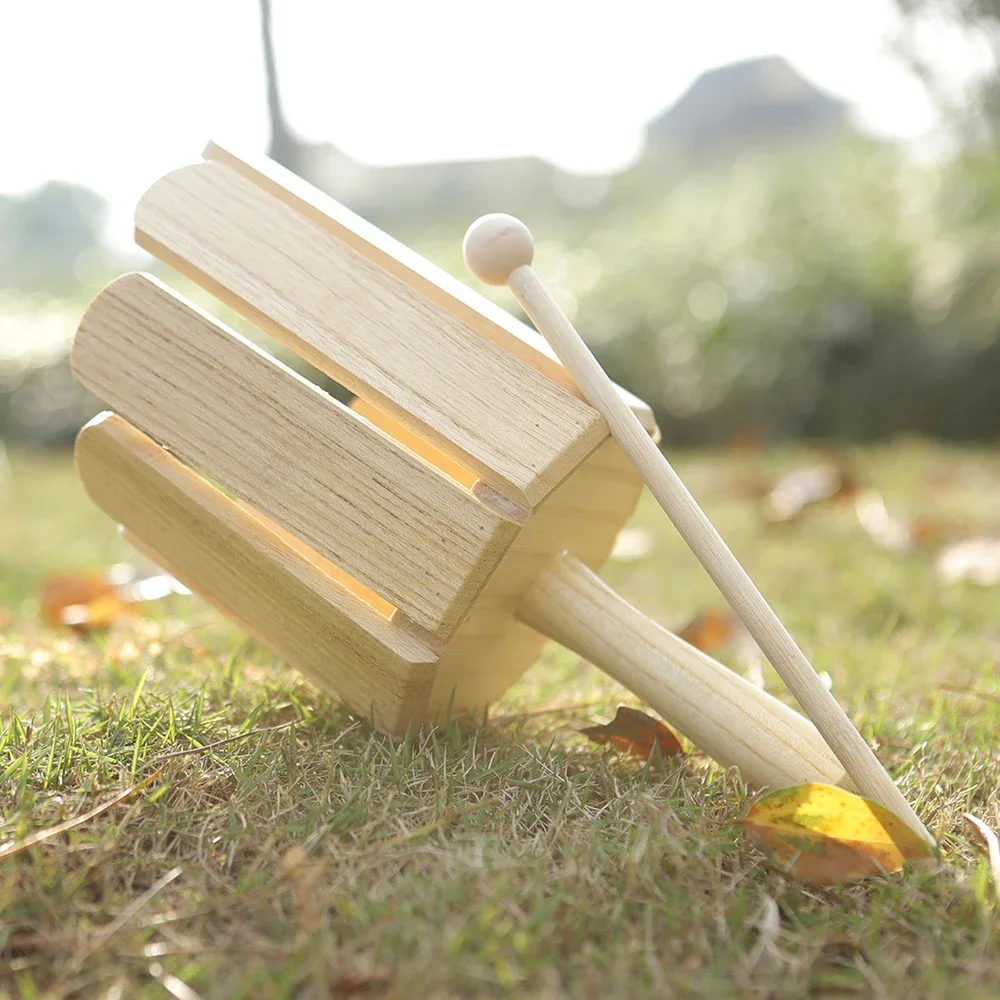 أورف أنبوب خشبي متعدد الصوت بثمانية نغمات مع عصا لعبة أطفال للأطفال الصغار التعليم المبكر ألعاب هدايا أداة قرع