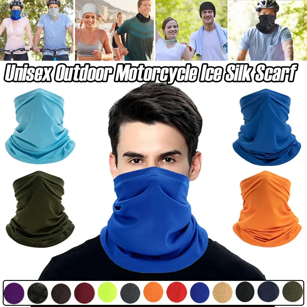 

Outdoor Motorcycle Balaclava Ice Silk Scarf Unisex Sunscreen Protection Driving Fishing Neck Headgear Moto Equipments