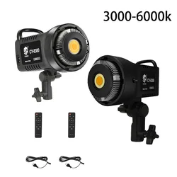 2-Pack 100W Photography Light Kit LED Video Studio Daylight-Balanced Lamp Portrait Flash Studio Accessories 3000-6000K 3 Colors