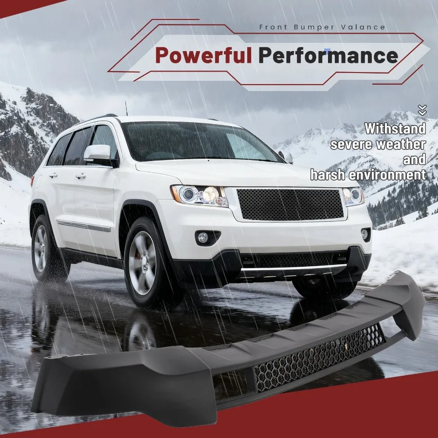 For Jeep 2011-2013 Grand Cherokee 4-Door New Black Lower Front Bumper Valance
