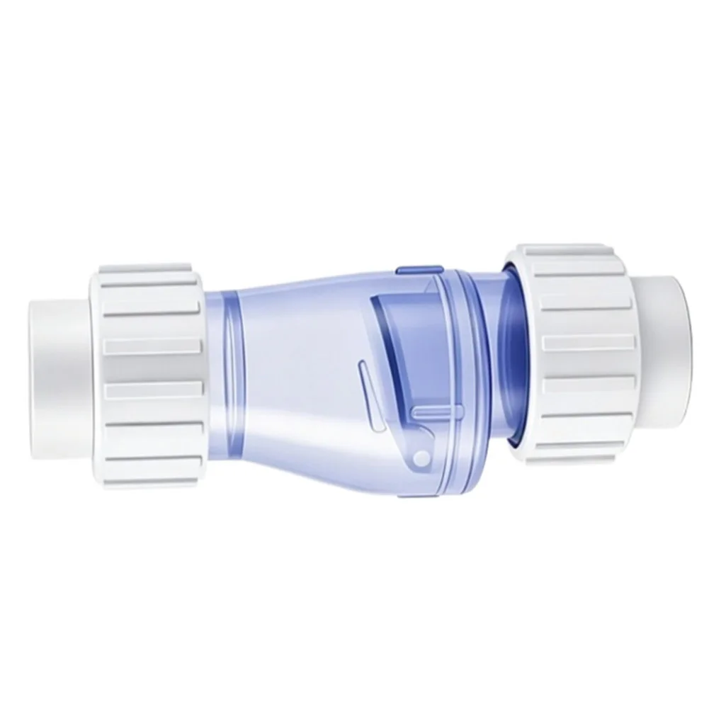 Clear PVC Check Valve Designed for Swimming for Pool Pump Outlets Fish Pond Filter Connections and Spa Heater Inlet Lines