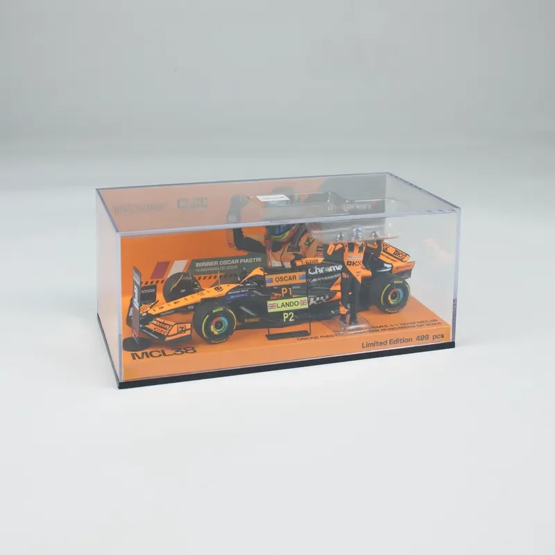 Minichamps 1:43 MCL38 F1 modelo de carro com figura de motorista # 81 Oscar Piastri 2024 GP húngaro Diecast Collection Racing ChristmaGift