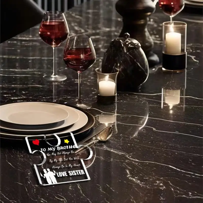 هدية الأخ الأكريليك الفريدة. قطعة مركزية مزخرفة لعيد الميلاد أو عيد الميلاد من الأخت.