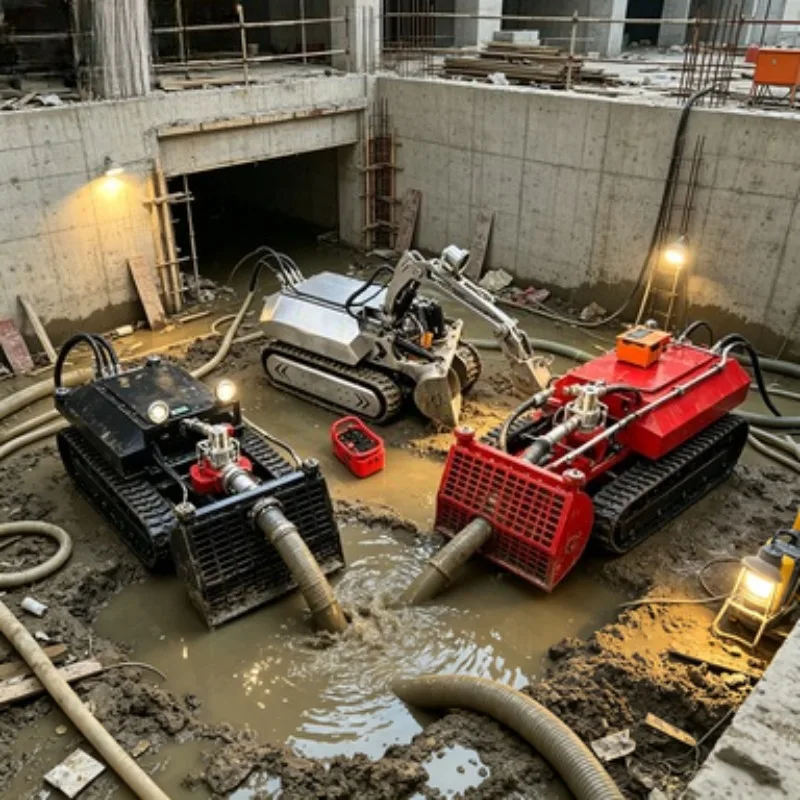 Heavy Duty Desilting Robot Underwater Sludge Removal Machine Remote Controlled Dredging Robot for Port and River Cleaning