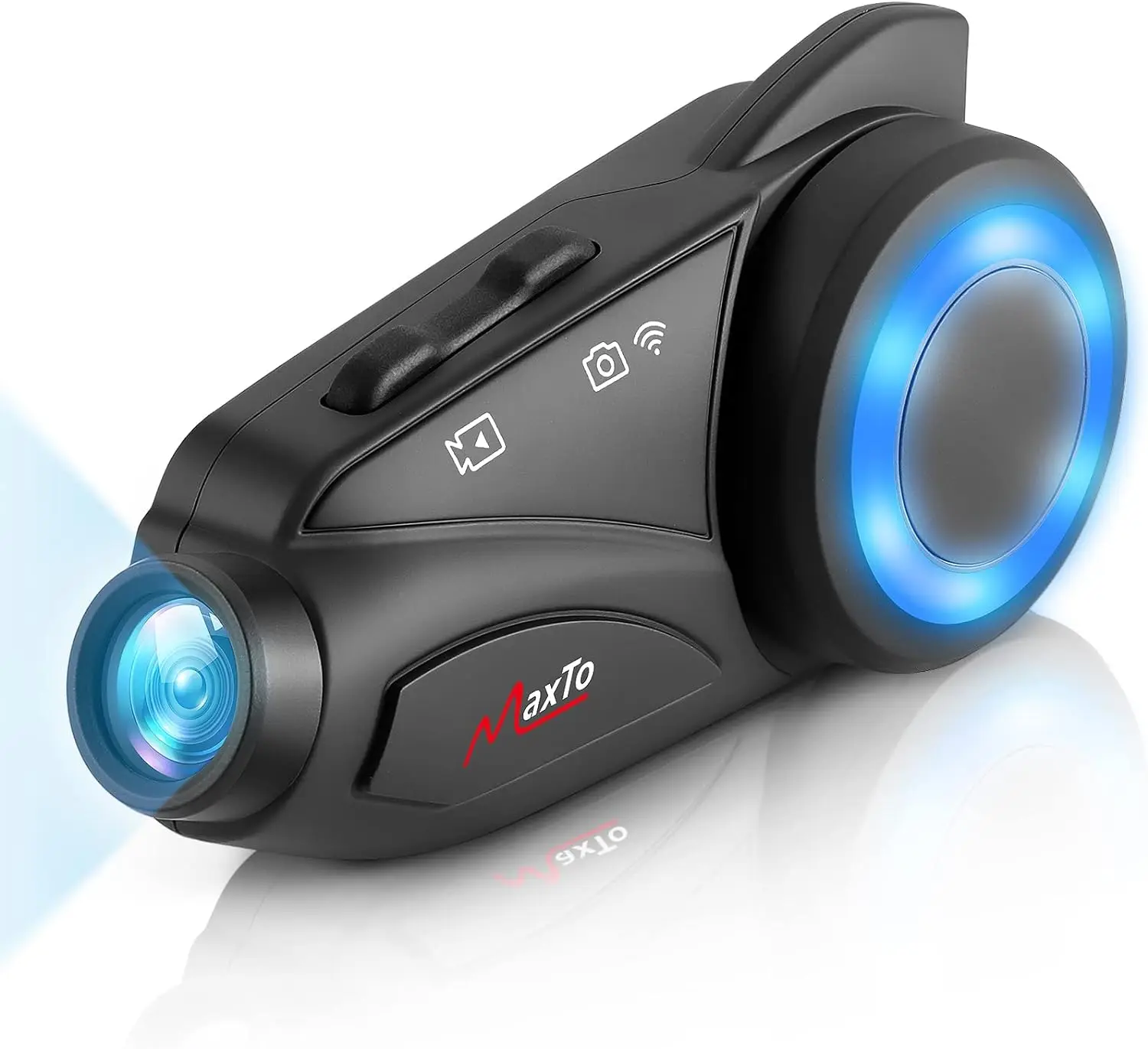 Motorfiets Bluetooth Headset Met Camera M3 1080P Camera Voor 6-Way Motorfiets Communicatie Draadloze 3280ft Ip65