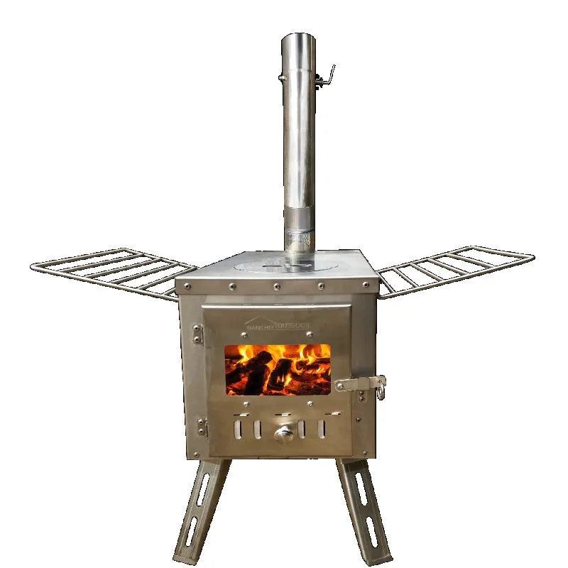 stainless steel portable camping wood tent stove for bell tent hot tents