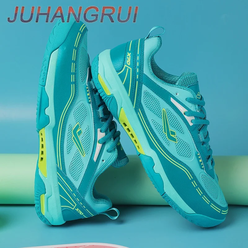 Mens Womens Professional Badminton Shoes Competition Training Sneakers Anti-slip Table Tennis Shoes Breathable Lightweight