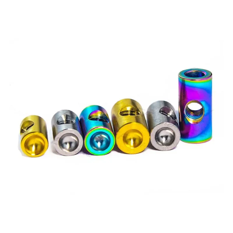 1pcs Titanium Alloy M5 M6 Cylindrical Nuts for Bicycle Sitting Rod Seat Post Fixed Nut Modification