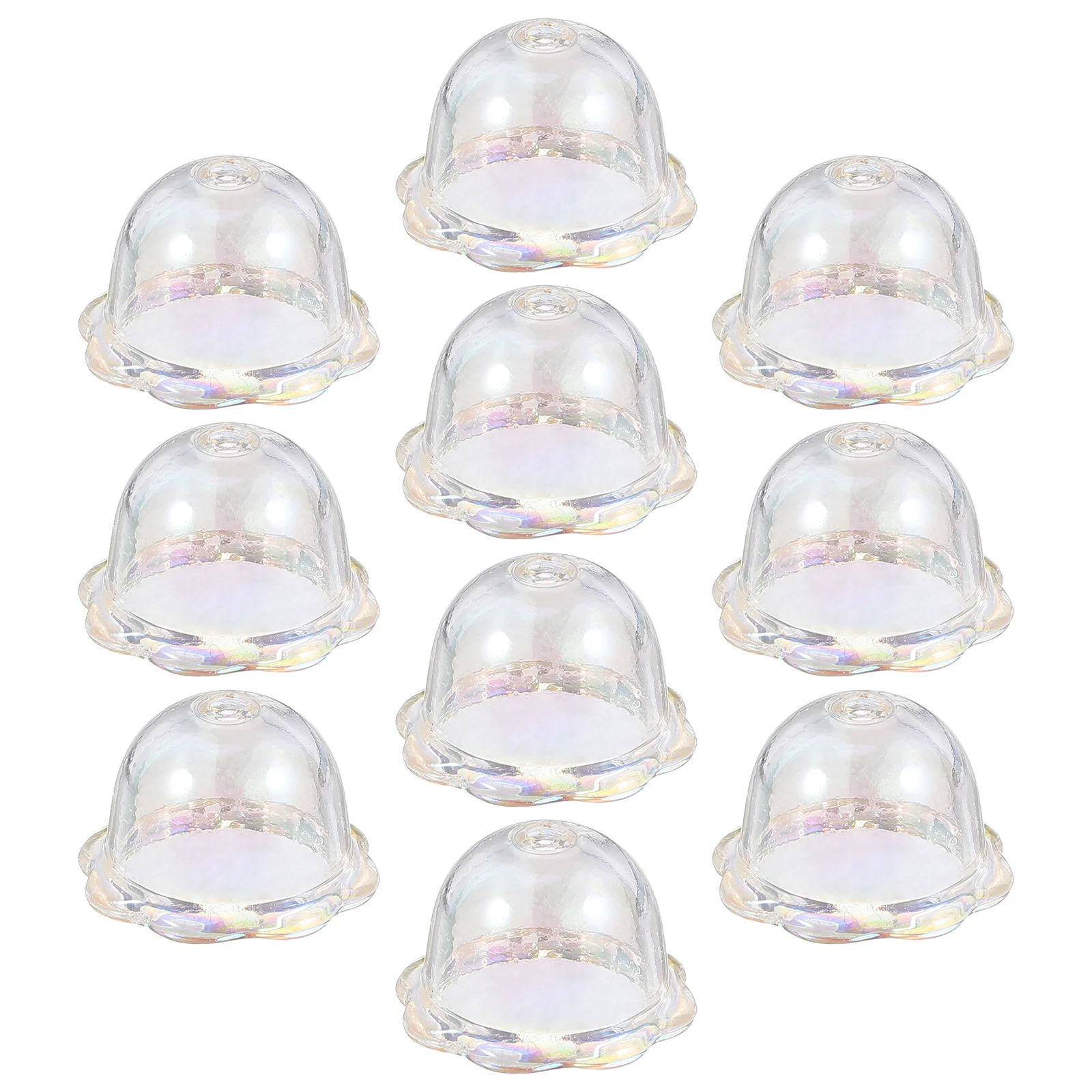 

10Pcs Clear Hollow Beads Flower Shape Wind Chime Beads for DIY Crafts Jewelry Making Sun Catcher Supplies Wind Chime Kits