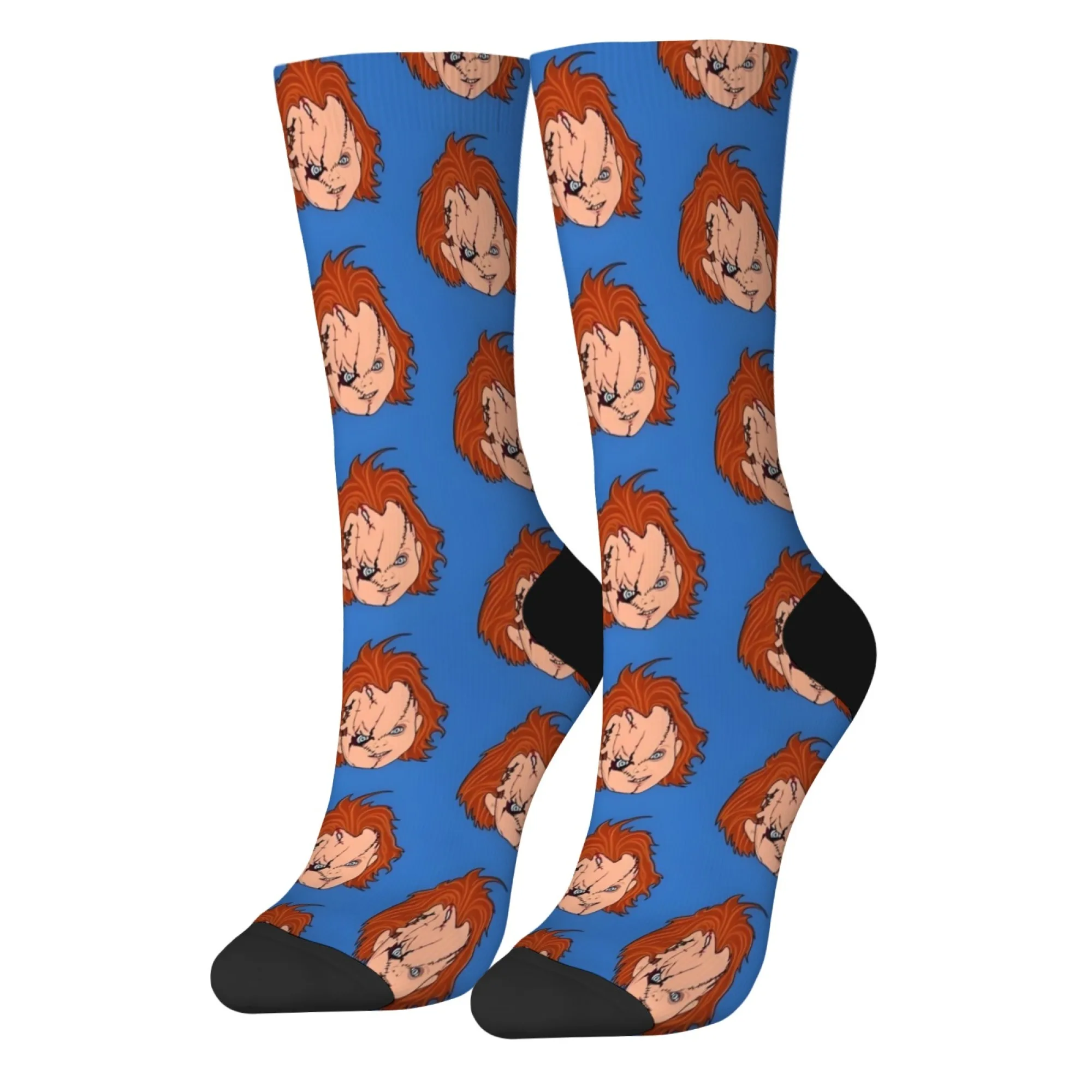 Horror Chucky Doll Comic Socks Funny Happy Men's Socks Harajuku Style Crazy Street Hip-hop Retro Trend Socks Novelty Party Gift