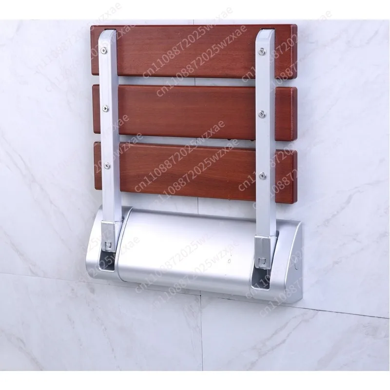 

Premium reinforced solid wood bathroom bathtub shower folding seat, shower wall chair bathroom stool